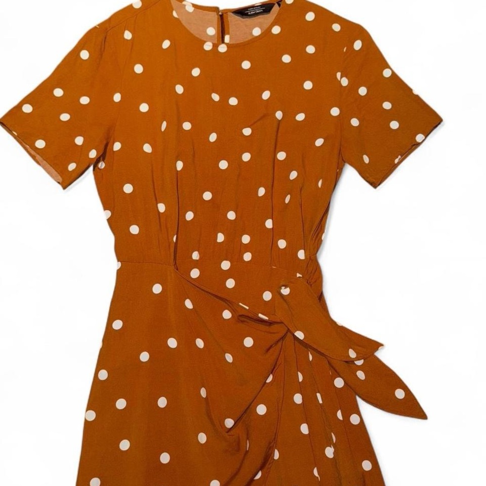 & Other Stories Orange and white Polka Dot Midi Dress